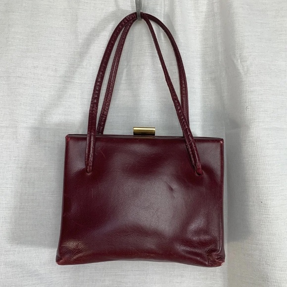 Vintage Handbags - Vintage Maroon Burgundy Small Purse